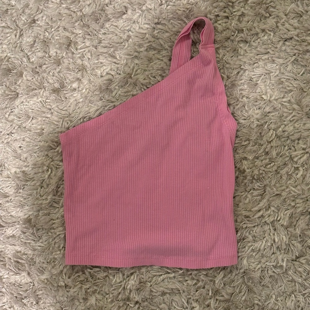 Pink one shoulder top